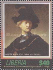 Officer with a Gold Chain, by Rembrandt (1631)