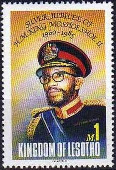 King Moshoeshoe II in Uniform, 1985