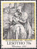 Mary with Child Beside the Wall