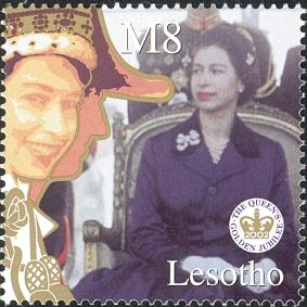 Queen Elizabeth II wearing purple coat