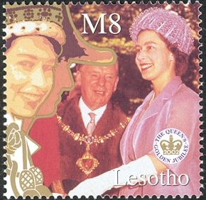 Queen Elizabeth II with mayor