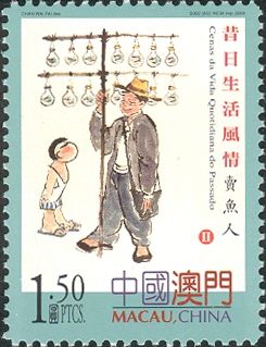 Carrying pole of glass bowls