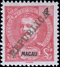 Numeral, overprinted REPUBLICA