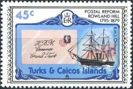 Stamped envelope and "R.M.S. Orinoco"