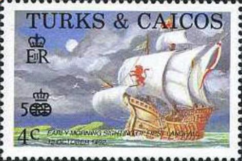 Caravel, forst sighting of land, October 12, 1492
