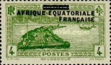 Timber Raft on Ogowe River overprint
