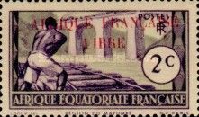 Stamp of 1937-1939 overprinted Free French Africa