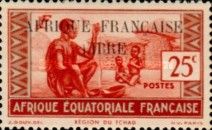 Stamp of 1937-1939 overprinted Free French Africa
