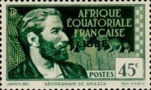 Savorgnan de Brazza, overprinted "LIBRE"