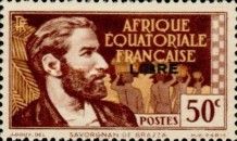 Savorgnan de Brazza, overprinted "LIBRE"