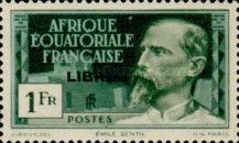 Emile Gentil, overprinted "LIBRE"
