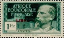 Emile Gentil, overprinted "LIBRE"