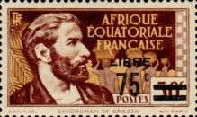 Savorgnan de Brazza, overprinted "LIBRE" and surcharged