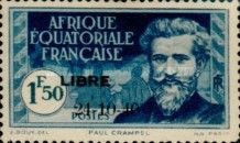 Paul Crampel, overprinted LIBRE 24-10-40