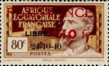 Emile Gentil overprinted and surcharged
