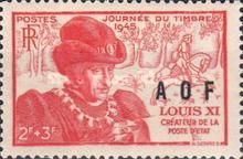King Louis XI - Type of France overprinted