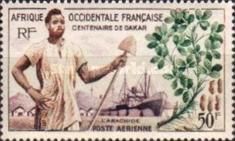 Worker, Ship and Peanut Plant