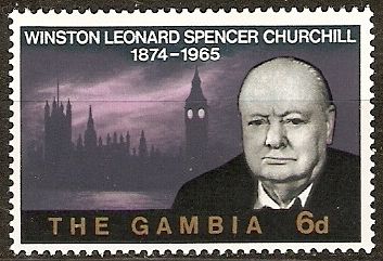 Sir Winston Churchill and Houses of Parliament, London