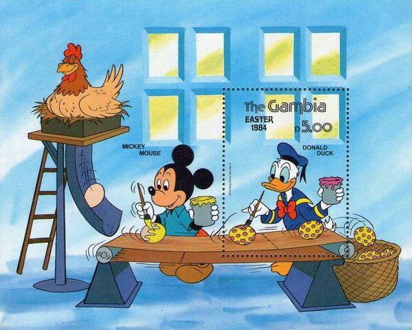 Painting Easter eggs - Mickey Mouse, Donald