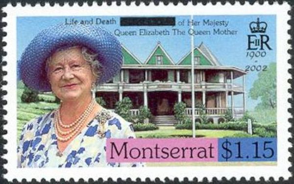 Queen Mother and Government House - Overprinted