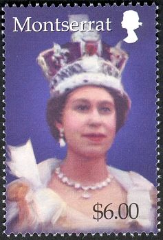 Queen wearing Imperial State Crown and Coronation Robes