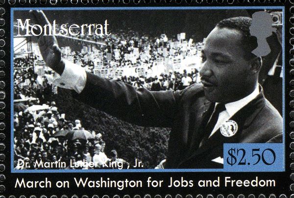 Martin Luther King Jr. Waving to Crowd