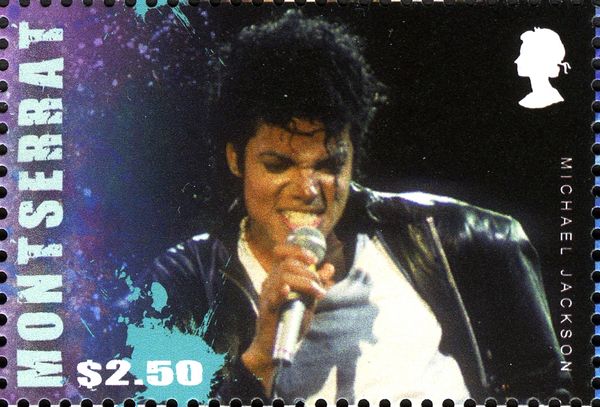 Michael Jackson wearing White T-shirt and Black Leather Jack