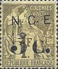 Type Alphée Dubois overprinted and surcharged