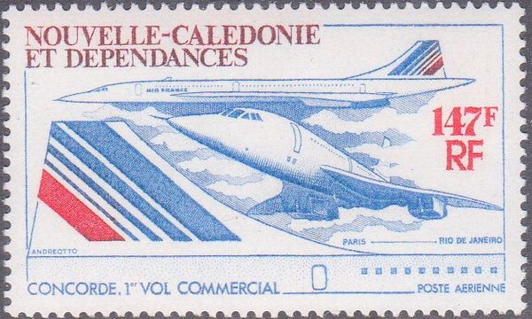Concorde. First Commercial Flight Paris-Dakar-Rio-Paris-Daka