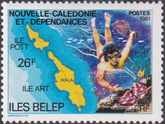 Map of Belep Islands and Seabed