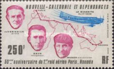 Portrait of the Crew and Flight Path of the Raid "The Biarri