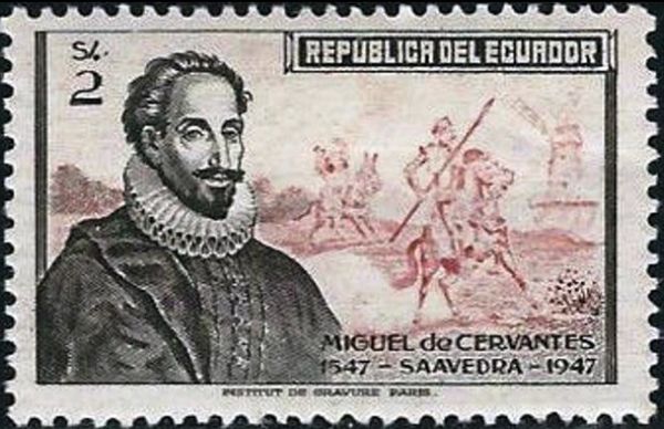 Cervantes, Don Quixote and Windmill