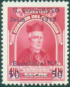 J. Velasco National Eucharistic Congress, Quito overprint