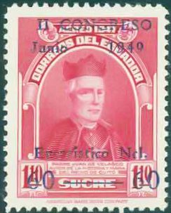 J. Velasco National Eucharistic Congress, Quito overprint