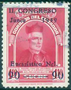 J. Velasco National Eucharistic Congress, Quito overprint