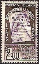 First page of the first book of Ecuador