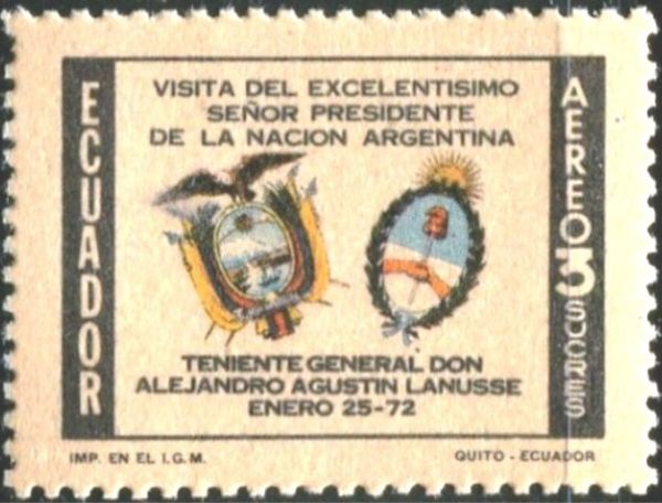 Arms of Ecuador and Argentine Republic