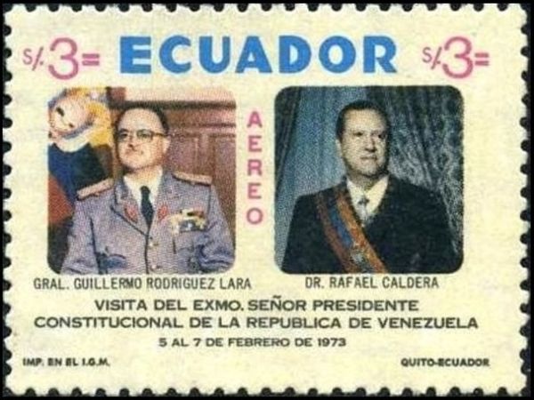 Gen.Guillermo Rodriguez Lara and Rafael Caldera