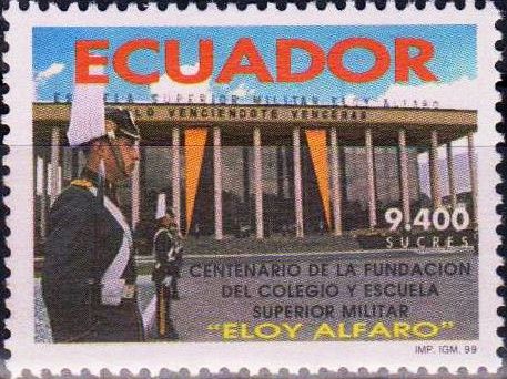 Guard in front of main building