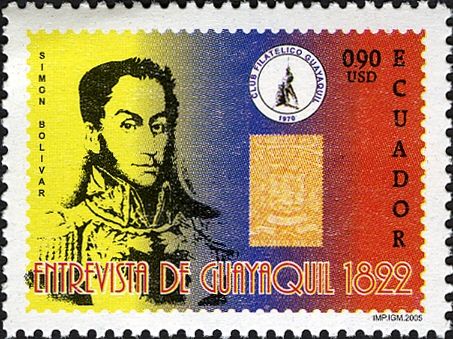 Simon Bolivar and Third Stamp of Ecuador