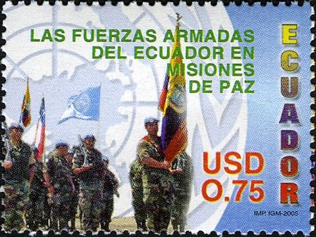 Soldiers in Parade, UN-Emblem