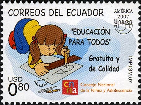 Girl learning to write