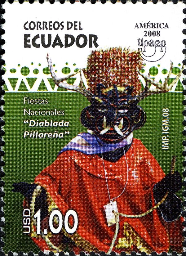 Diablada Pillareña- Figure with black Mask