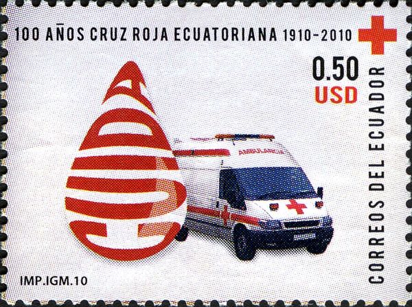 Modern Ambulance and Drop inscribed "Care"