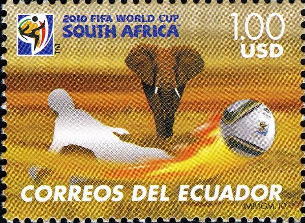 African Elefant (Loxodonta africana), Outline of a Soccer Pl