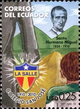 La Salle Emblem and Portrait of St. Miguel