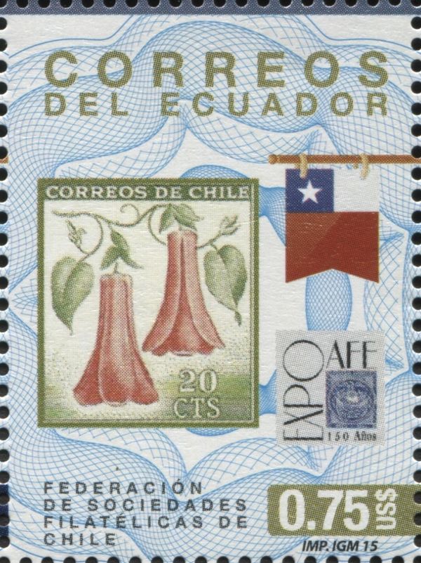 Flag and Stamp of Chile