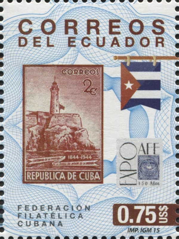Flag and Stamp of Cuba