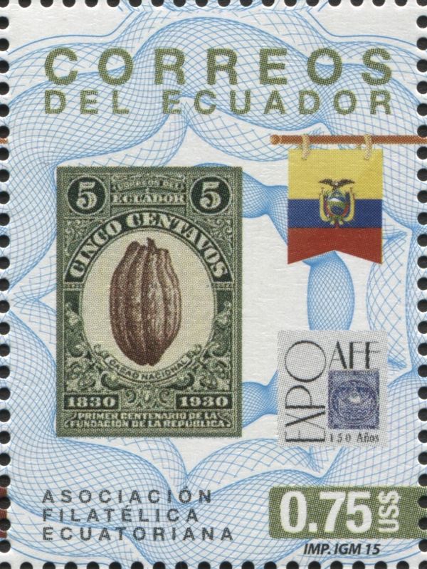 Flag and Stamp of Ecuador