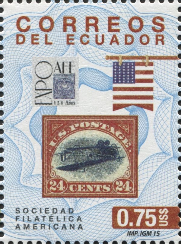 Flag and Stamp of U.S.A.